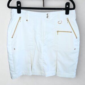 GG Blue Boca Golf Skort Zippers Medium